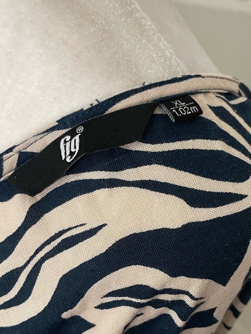 Fig Navy and Cream Abstract Wrap Maxi Dress - Picture 4 of 4